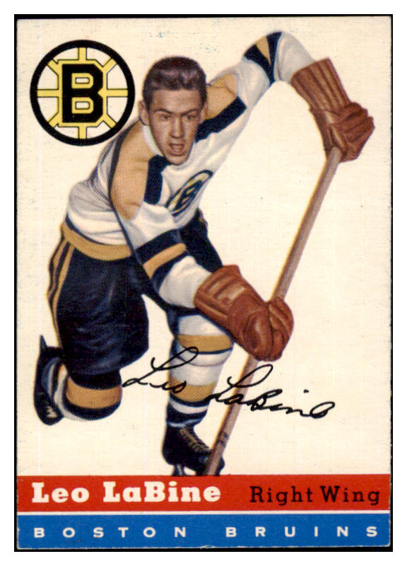 1954 Topps Hockey #019 Leo Labine Bruins EX-MT 486652