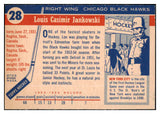 1954 Topps Hockey #028 Lou Jankowski Black Hawks EX 486660