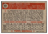 1952 Topps Baseball #202 Joe Collins Yankees EX 486666