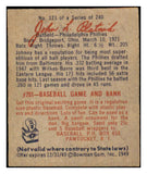 1949 Bowman Baseball #123 Johnny Blatnik Phillies VG 486687