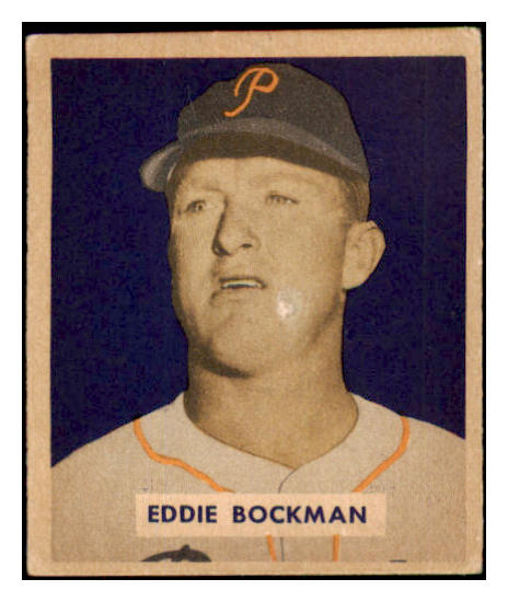 1949 Bowman Baseball #195 Eddie Bockman Pirates VG 486688