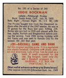 1949 Bowman Baseball #195 Eddie Bockman Pirates VG 486688