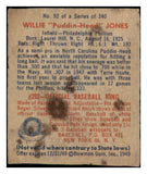 1949 Bowman Baseball #092 Willie Jones Phillies GD-VG 486712