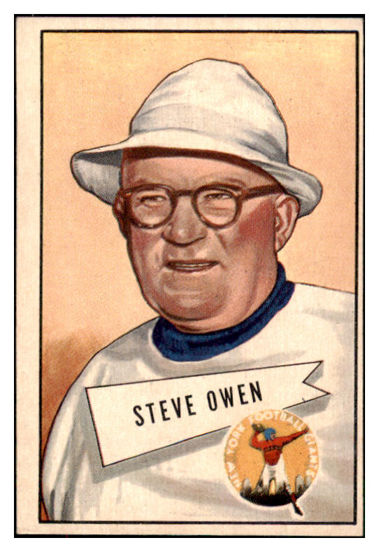 1952 Bowman Large Football #004 Steve Owen Giants EX-MT 486717
