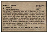 1952 Bowman Large Football #004 Steve Owen Giants EX-MT 486717