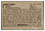 1952 Bowman Large Football #006 Laurie Niemi Washington EX 486718