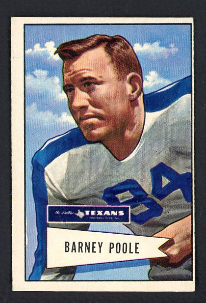 1952 Bowman Large Football #011 Barney Poole Texans EX 486721