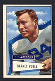 1952 Bowman Large Football #011 Barney Poole Texans EX 486721
