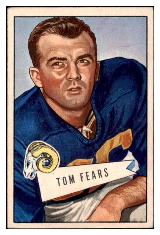 1952 Bowman Large Football #013 Tom Fears Rams EX 486724