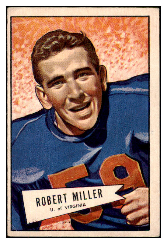 1952 Bowman Large Football #027 Bob Miller Lions VG-EX 486735