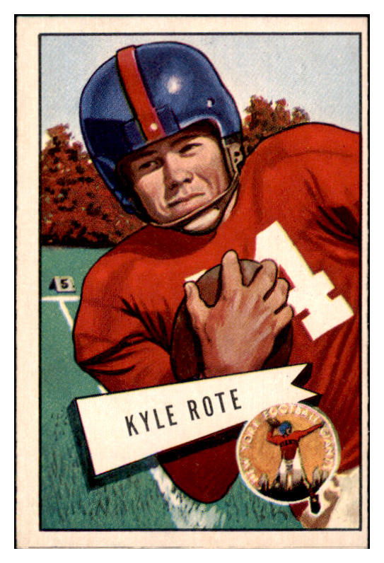 1952 Bowman Large Football #028 Kyle Rote Giants EX 486736