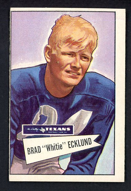 1952 Bowman Large Football #035 Brad Ecklund Texans VG-EX 486742