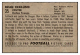 1952 Bowman Large Football #035 Brad Ecklund Texans VG-EX 486742