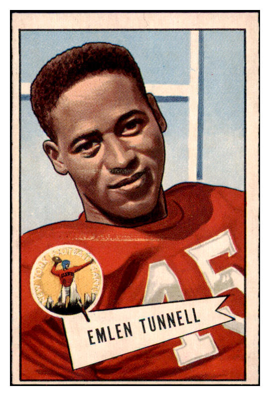 1952 Bowman Large Football #039 Emlen Tunnell Giants EX-MT 486746