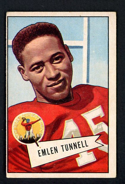 1952 Bowman Large Football #039 Emlen Tunnell Giants VG-EX 486747