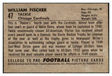 1952 Bowman Large Football #047 William Fischer Cardinals EX 486753