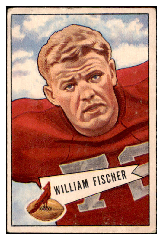 1952 Bowman Large Football #047 William Fischer Cardinals VG-EX 486754