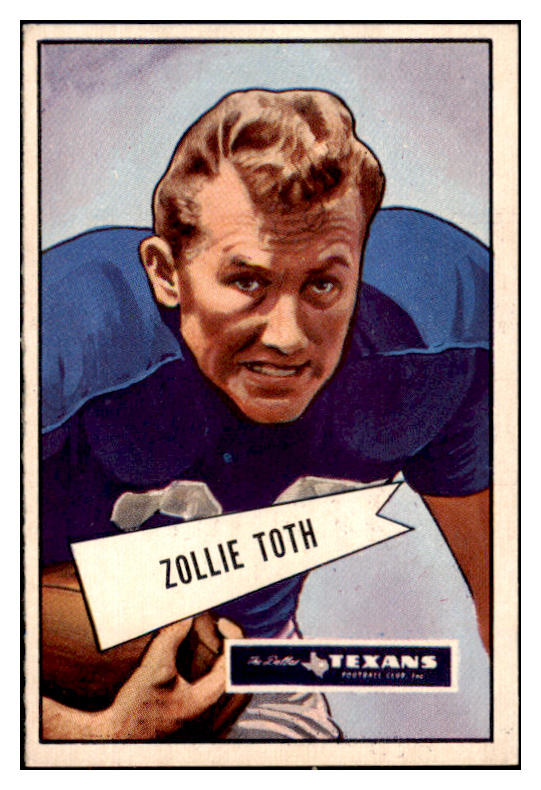 1952 Bowman Large Football #058 Zollie Toth Texans EX-MT 486762