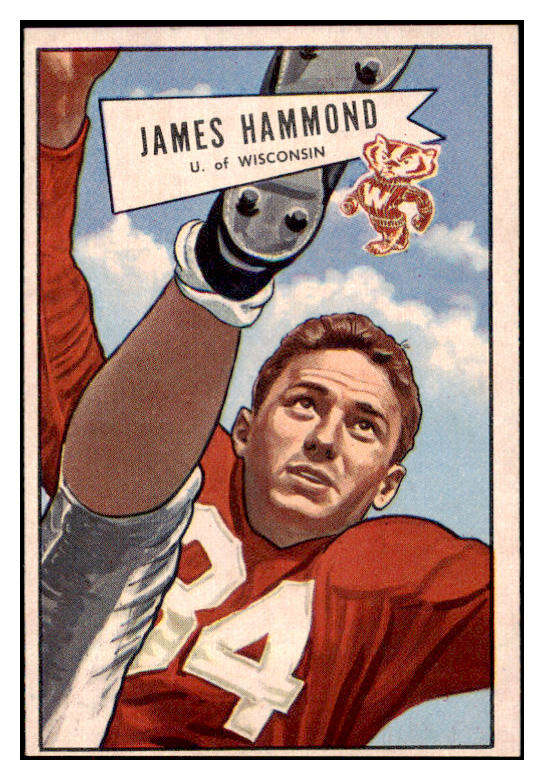 1952 Bowman Large Football #069 James Hammond Texans EX 486770