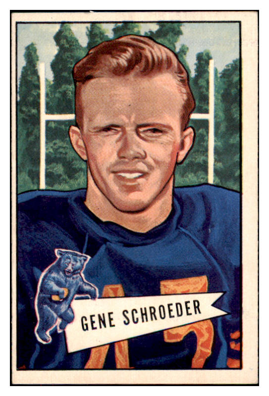 1952 Bowman Large Football #070 Gene Schroeder Bears EX 486771