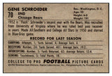 1952 Bowman Large Football #070 Gene Schroeder Bears EX 486771