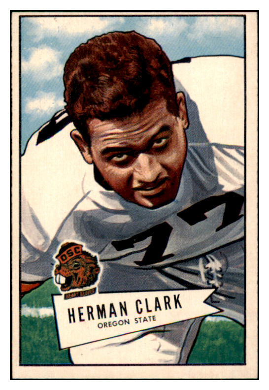 1952 Bowman Large Football #076 Herman Clark Bears EX-MT 486776