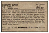 1952 Bowman Large Football #076 Herman Clark Bears EX-MT 486776