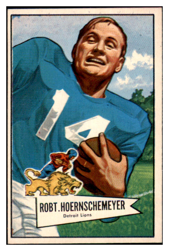 1952 Bowman Large Football #079 Bob Hoernschemeyer Lions EX-MT 486779