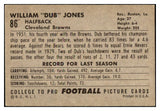 1952 Bowman Large Football #086 Dub Jones Browns EX-MT 486787