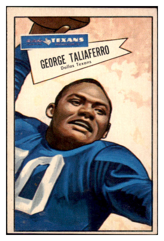 1952 Bowman Large Football #089 George Taliaferro Texans EX 486793