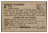 1952 Bowman Large Football #089 George Taliaferro Texans EX 486793