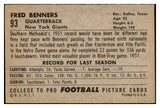 1952 Bowman Large Football #093 Fred Benners Giants EX 486797