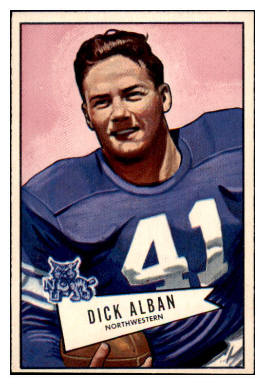 1952 Bowman Large Football #100 Dick Alban Washington EX-MT 486804