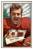 1952 Bowman Large Football #103 Don Paul Cardinals EX 486808