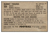 1952 Bowman Large Football #104 Buddy Young Texans EX 486809