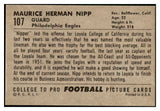 1952 Bowman Large Football #107 Maurice Nipp Eagles EX-MT 486811