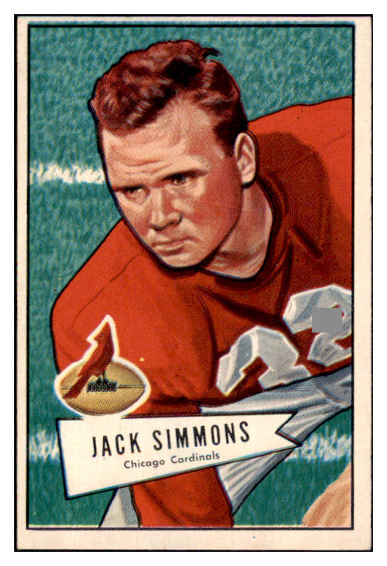 1952 Bowman Large Football #110 Jack Simmons Bears EX-MT 486813