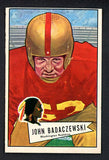 1952 Bowman Large Football #112 John Badaczewski Washington EX 486815