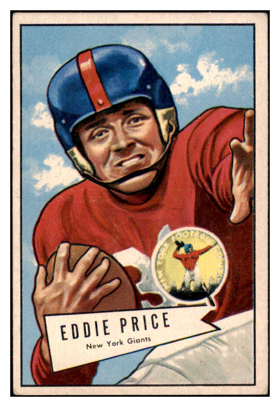 1952 Bowman Large Football #123 Eddie Price Giants EX 486828