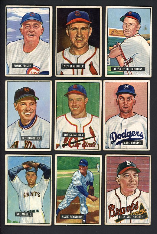 1951 Bowman Baseball Set Lot 112 Diff VG Durocher Slaughter 486846