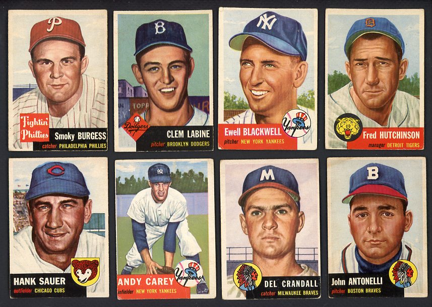 1953 Topps Baseball Set Lot 68 Diff VG Burgess Labine Blackwell 486849