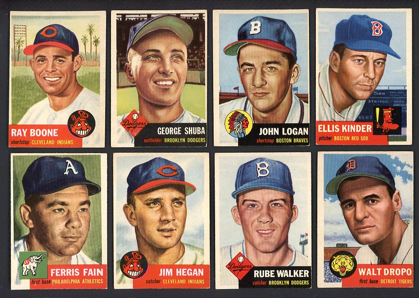 1953 Topps Baseball Set Lot 54 Diff VG-EX/EX Shuba Logan Boone 486850