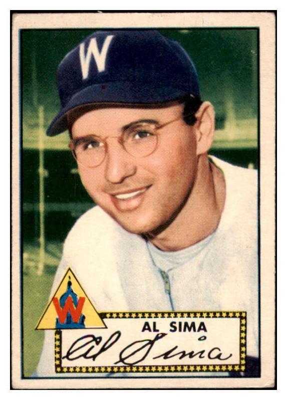1952 Topps Baseball #093 Al Sima Senators VG-EX 486872
