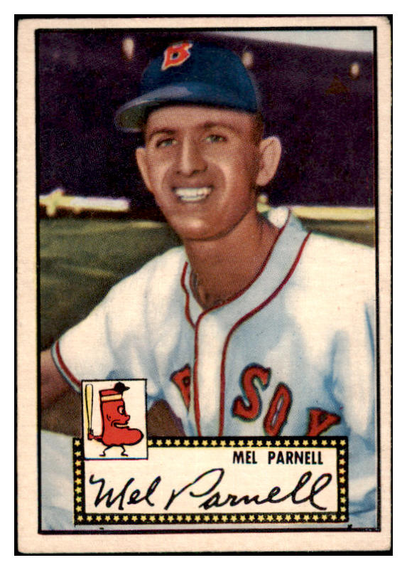 1952 Topps Baseball #030 Mel Parnell Red Sox VG-EX Black 486881