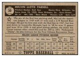 1952 Topps Baseball #030 Mel Parnell Red Sox VG-EX Black 486881