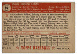 1952 Topps Baseball #089 Johnny Lipon Tigers VG-EX 486886