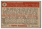 1952 Topps Baseball #087 Dale Coogan Pirates EX 486894