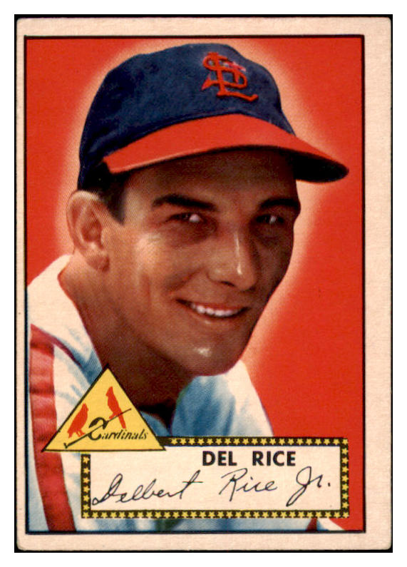 1952 Topps Baseball #100 Del Rice Cardinals EX 486897