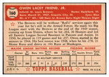 1952 Topps Baseball #160 Owen Friend Browns EX 486911