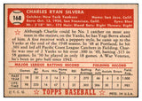 1952 Topps Baseball #168 Charlie Silvera Yankees EX 486913